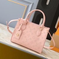louis Vuitton onthego pm monogram empreinte bag pink